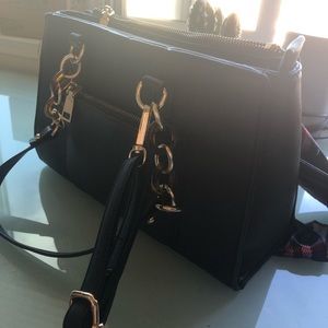 Black leather purse
